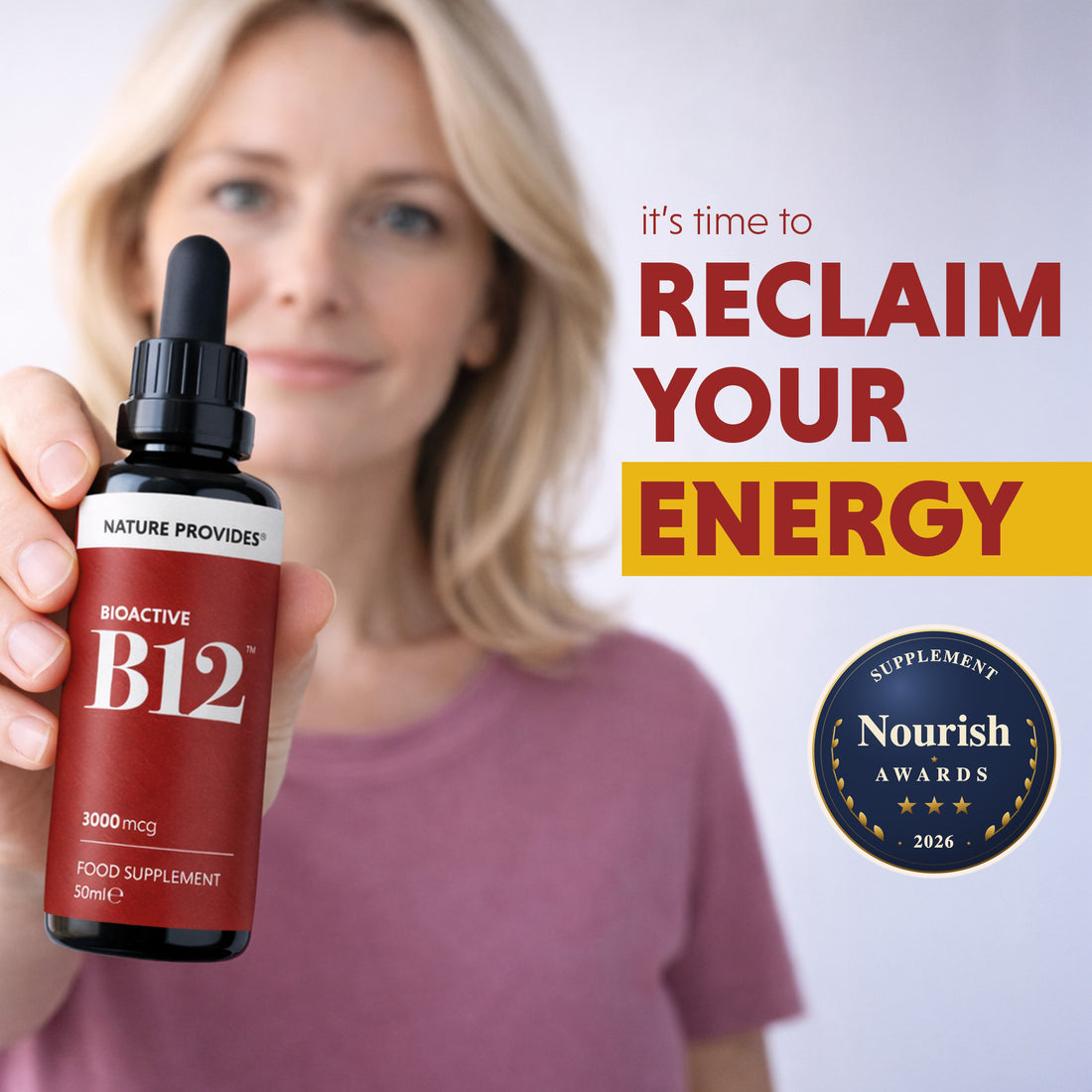 Bioactive B12 (3000 mcg) Coenzyme liquide Vitamine B12 - 50ml