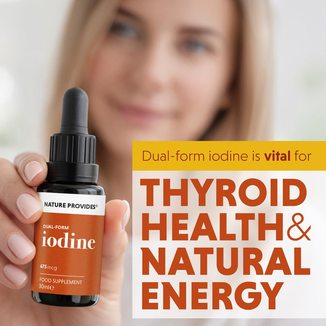 Dual-Form Iodine (675mcg) Extracted From Natural Kelp - 30ml
