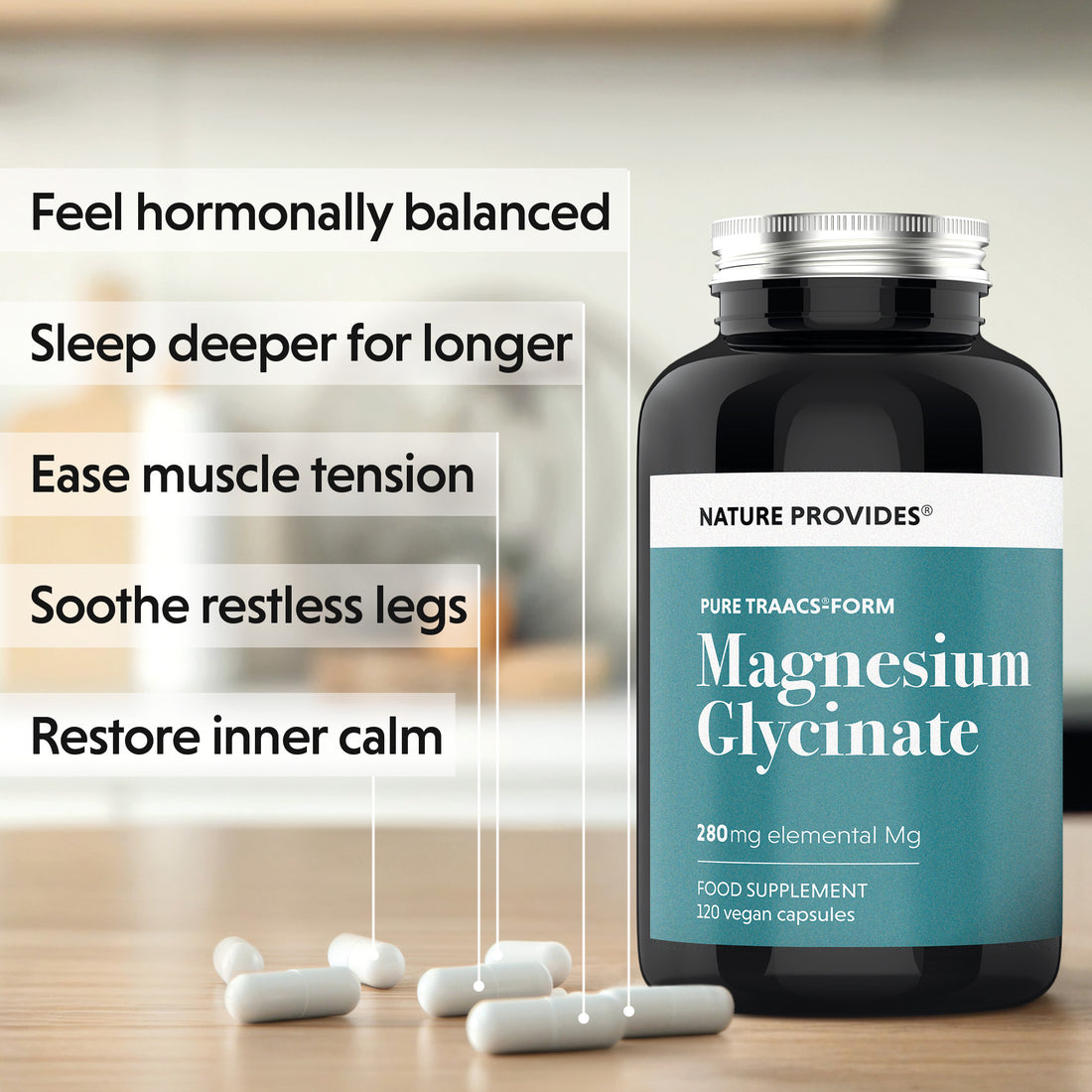 TRAACS® Magnésium Glycinate (240mg) - 120 Capsules