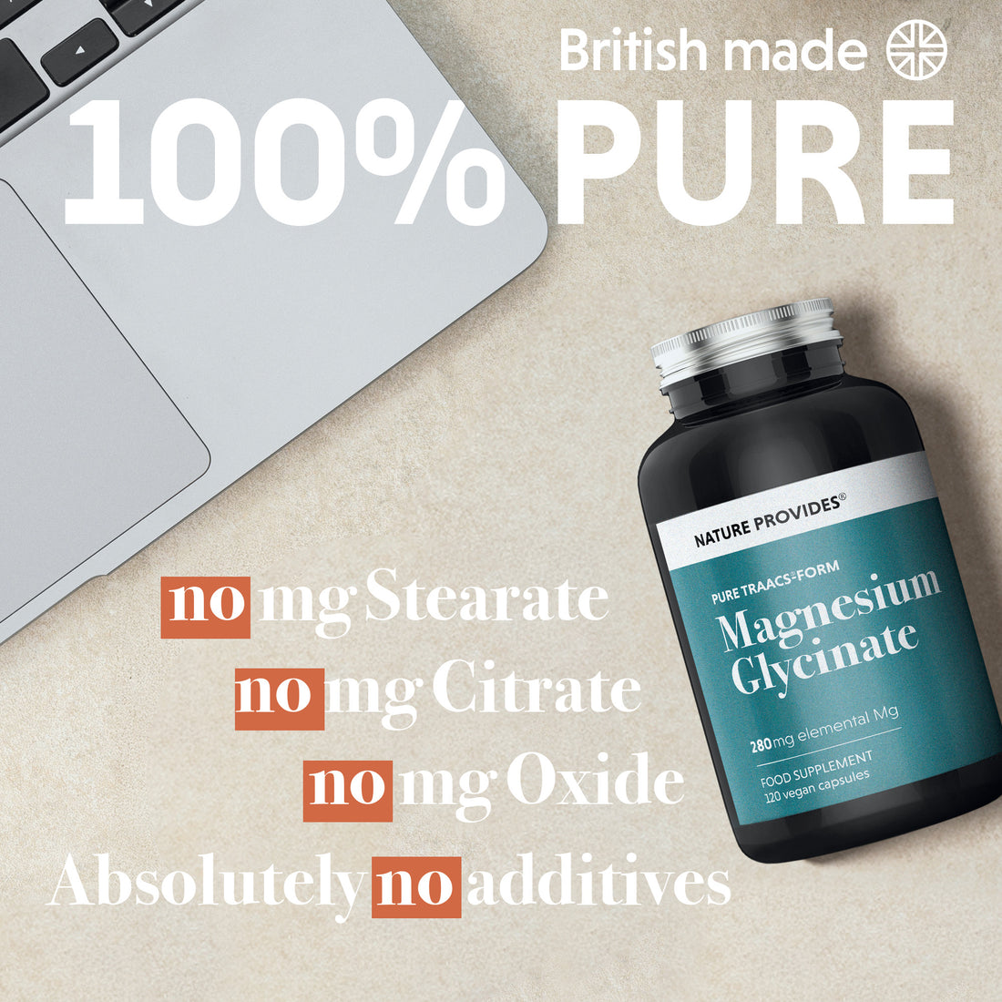TRAACS® Magnésium Glycinate (240mg) - 120 Capsules