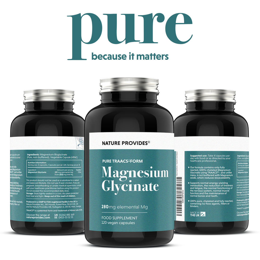 TRAACS® Magnésium Glycinate (240mg) - 120 Capsules