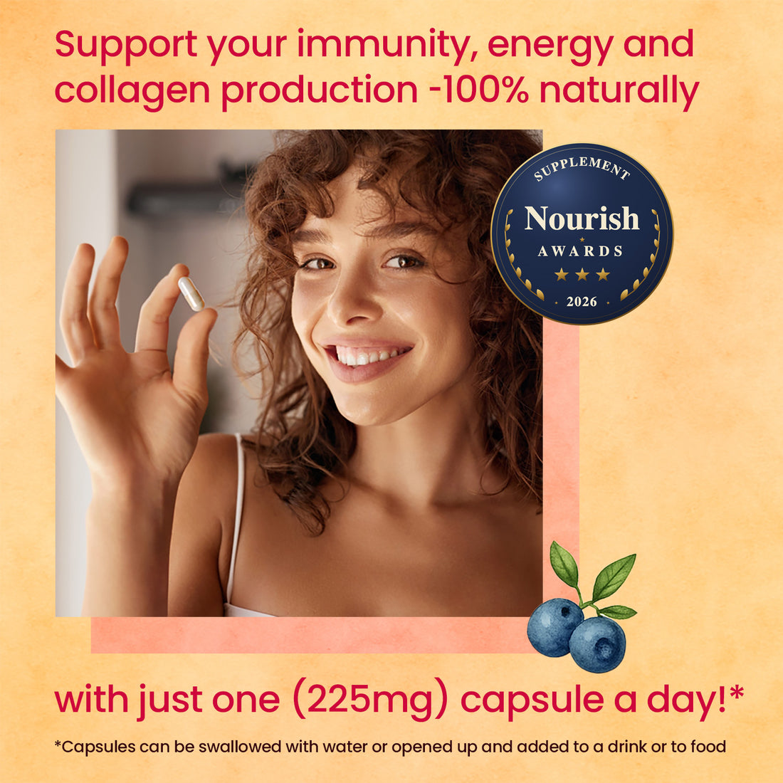 naturaC® (225mg) Vitamine C alimentaire complète biologique - 90 Capsules