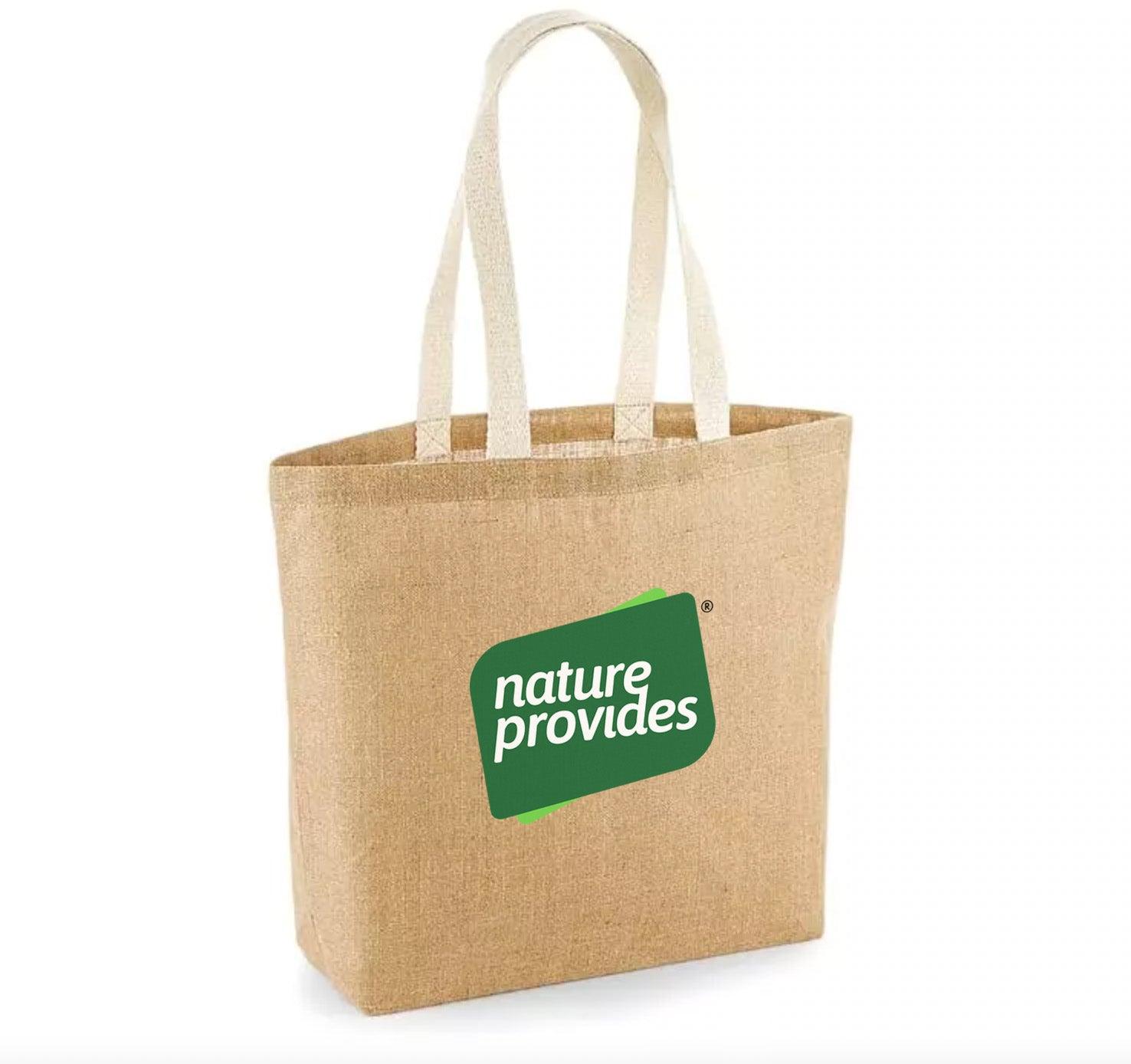 Nature Provides jute tote bag - Nature Provides